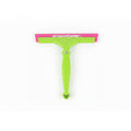 8" Lime Green Handled Window Tint Squeegee with Pink Rubber Blade