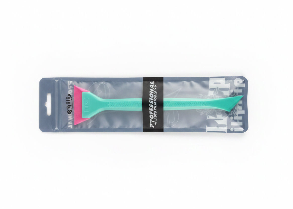 Gili Professional Small Long Easy Reach Squeegee Tool (Pink/Green)