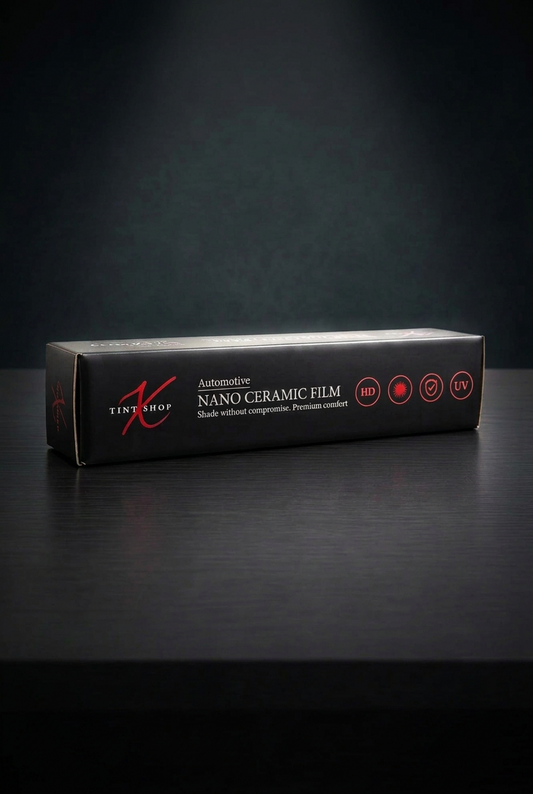 Classic Ceramic and X+IR Ceramic window tint film with Tesla